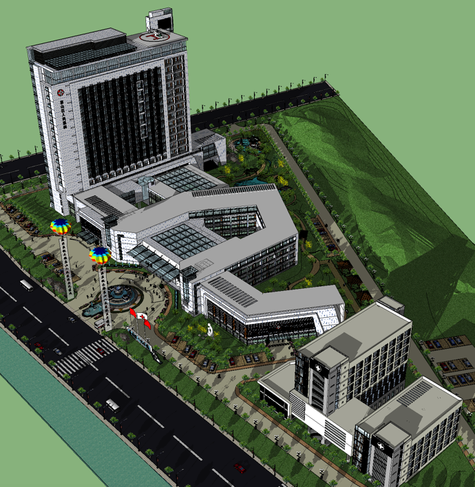 无锡惠山区人民医院SketchUp模型