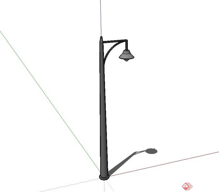 某现代精致室外景观路灯设计su模型[原创]