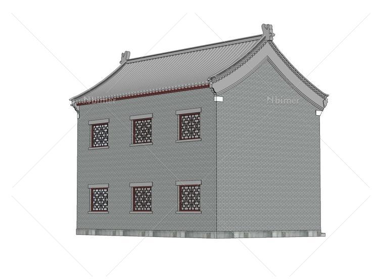 古建筑,硬山顶,2层