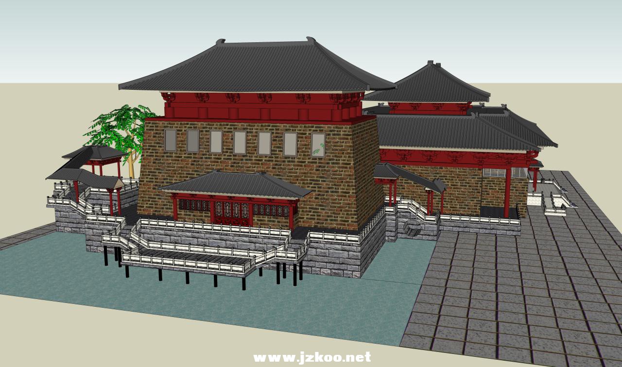 唐朝古建筑模型