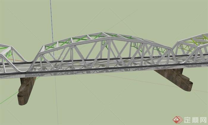 某现代高架桥设计su模型