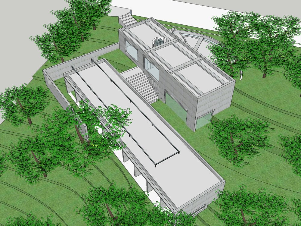 小筱邸住宅,2层,现代风格 - sketchup模型库 - 毕马汇