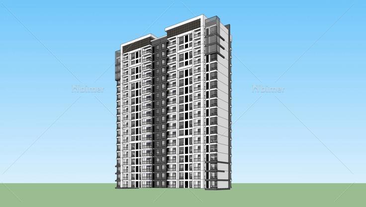 现代高层住宅楼(37104)su模型下载