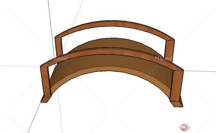 某小拱桥景观设计su模型