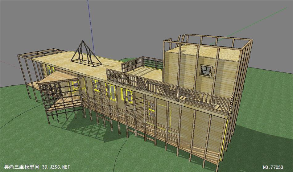 stevenholl别墅建模建筑大师 - sketchup模型库 -  nb