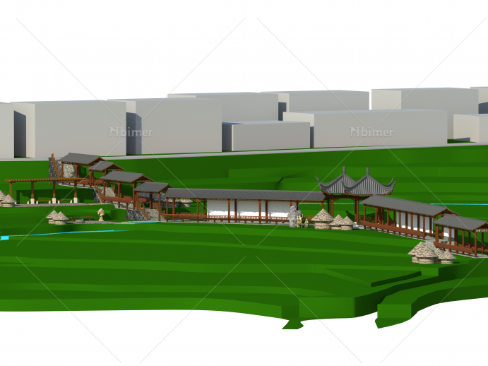 古建 农耕文化长廊(重新修改)带sketchup模型下