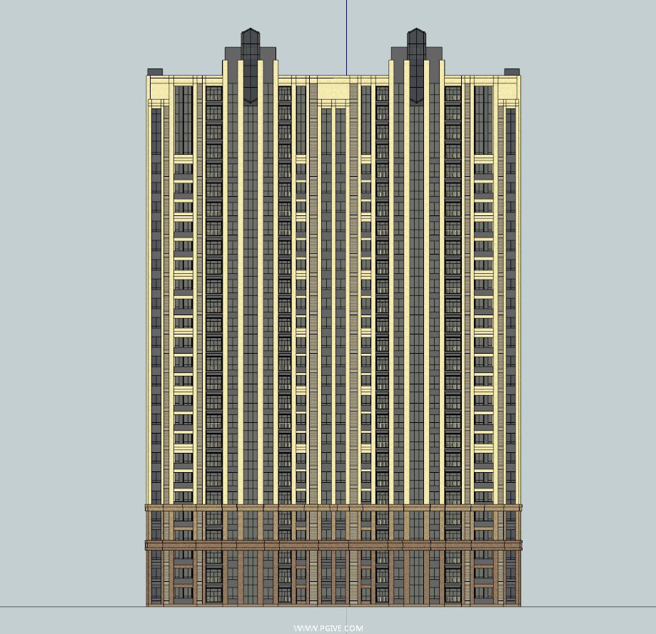 高层住宅,现代风格,27层