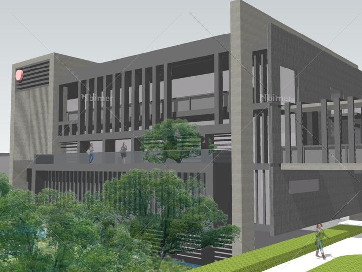 厂房改造建筑,现代风格,五层