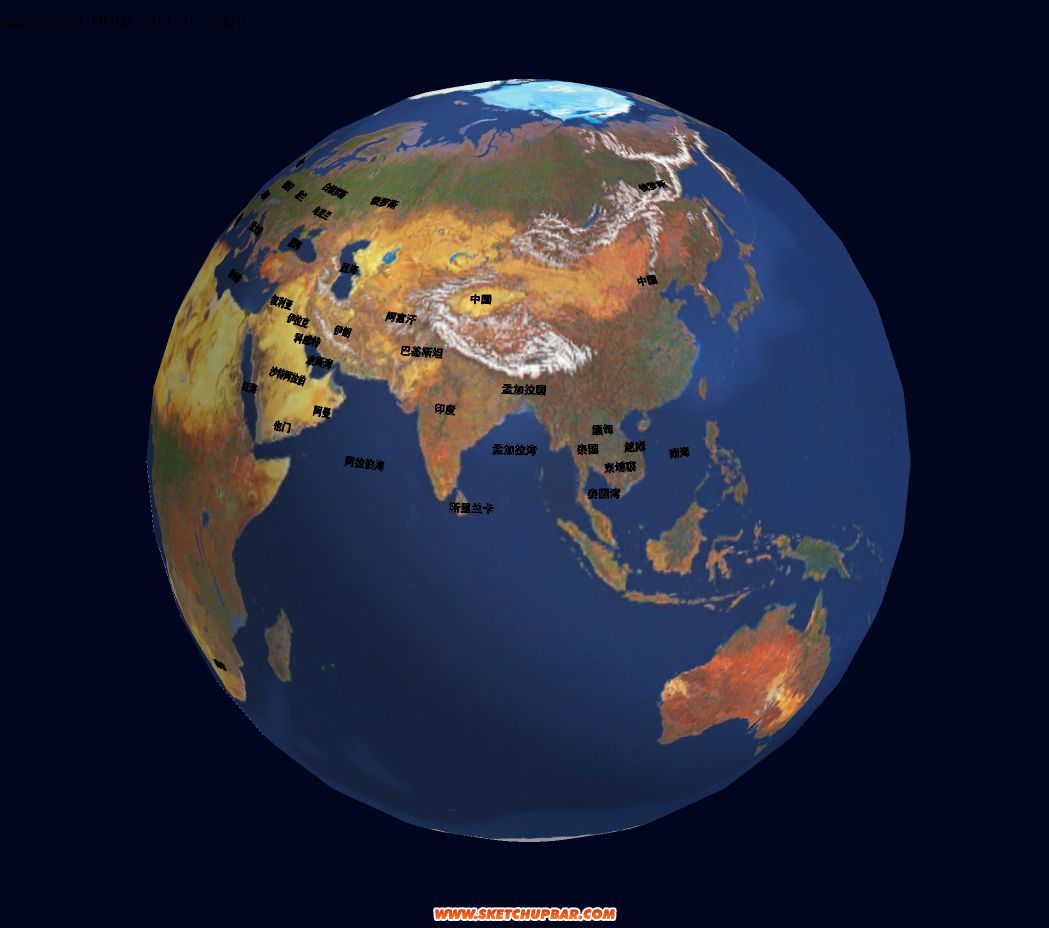 地球3d模型,skp