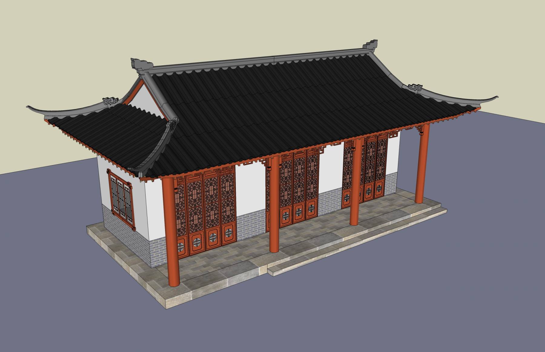 中式小屋(50280)su模型下载