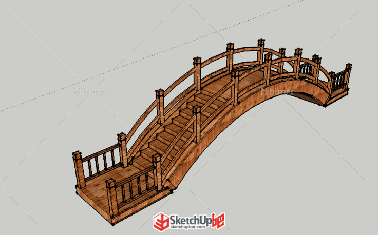 分享一个木拱桥的模型,勿喷