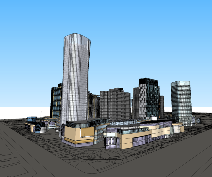 现代风格城市综合体SketchUp 模型