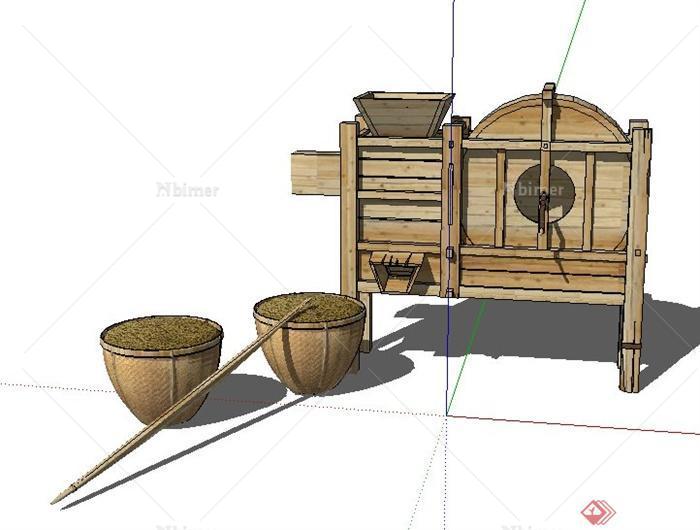 风车传统农具su模型[原创]