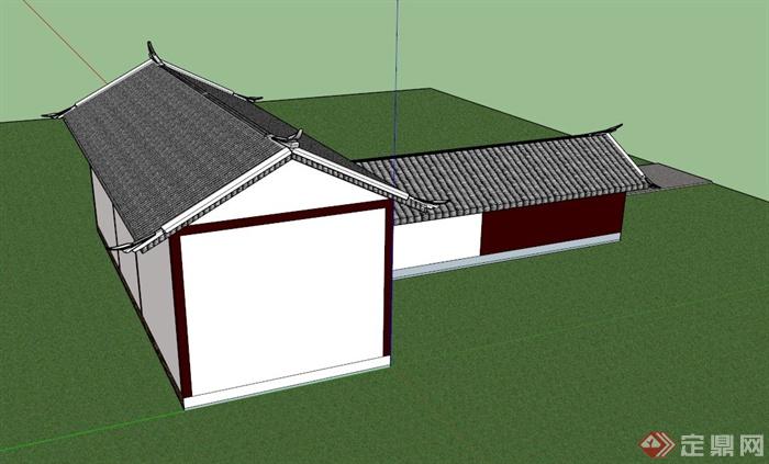 黔北民居建筑设计su模型[原创]