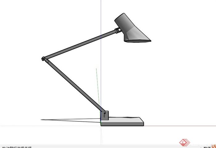 现代极简可调节台灯设计su模型