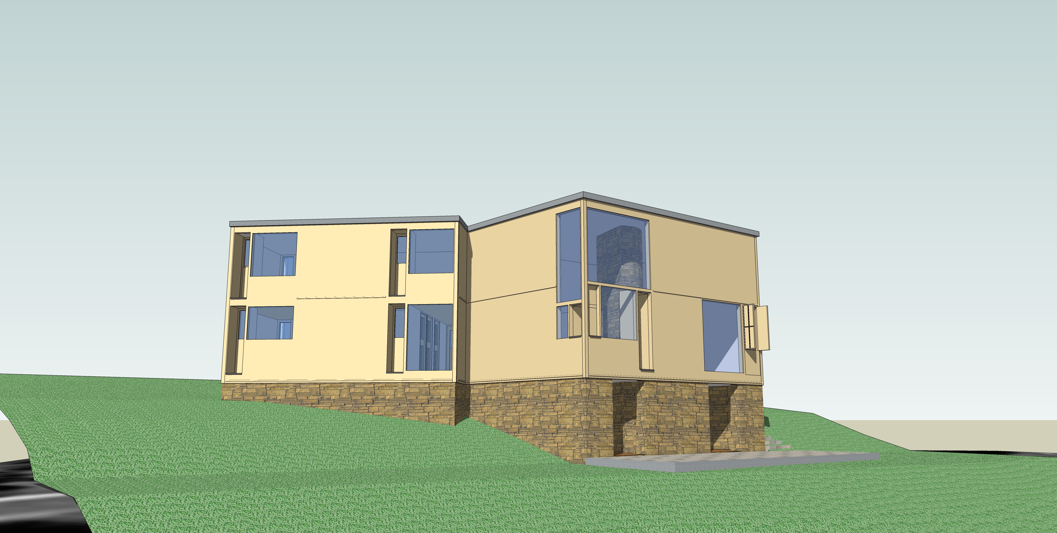 路易斯·康—费舍住宅sketchup模型