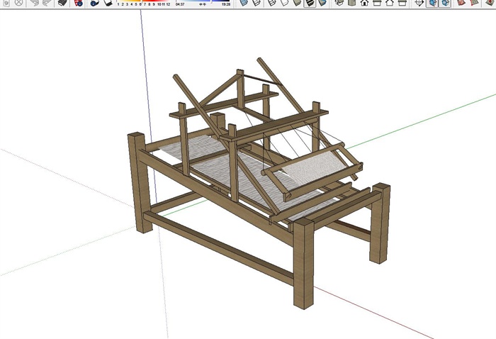 新农村纺织机小品sketchup模型[原创]