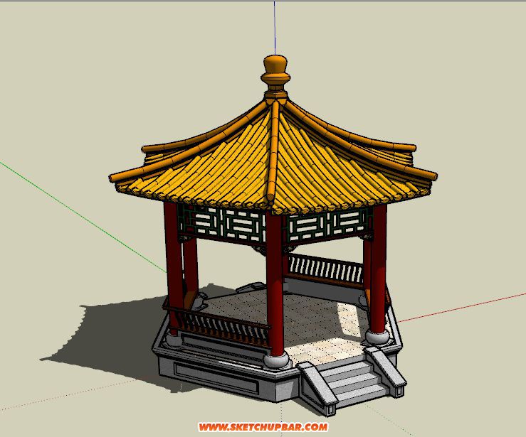 中国古典六角亭