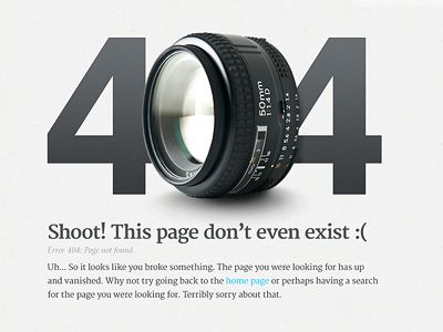 摄影网站的404页面 