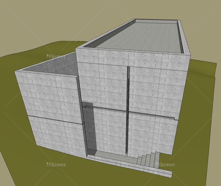 安藤忠雄作品-光之教堂sketchup模型