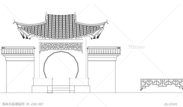 sketchup建筑三维模型,实体精模,有材质灯光,sketchup,古   &