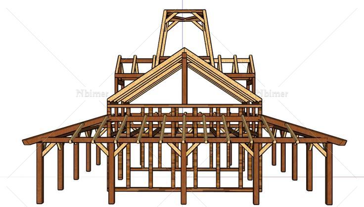 建筑木结构框架