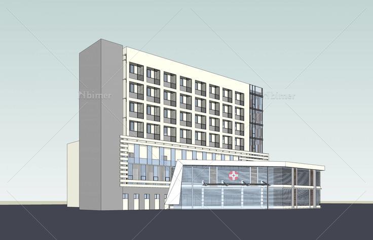 医院--病房楼(40485)su模型下载