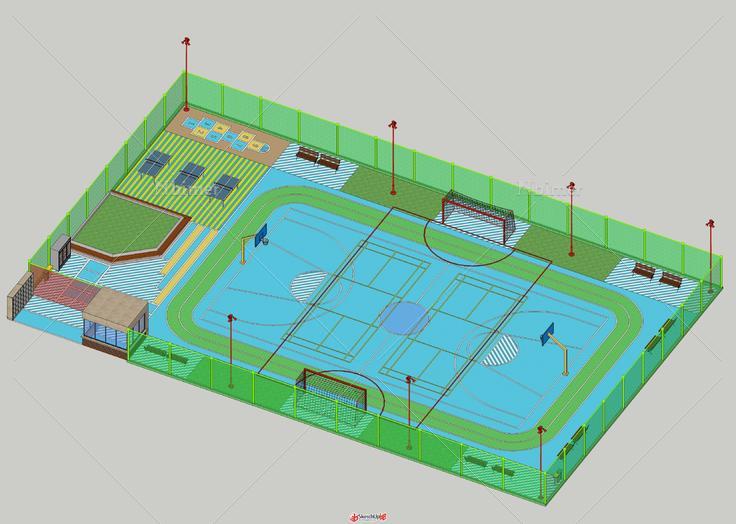 分享一个多功能运动场,,谢谢