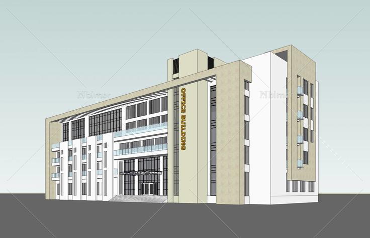 现代多层办公楼建筑su模型定鼎园林现代现代多层办公楼设计su模型