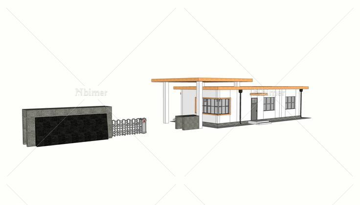 站场门卫(140931)su模型下载