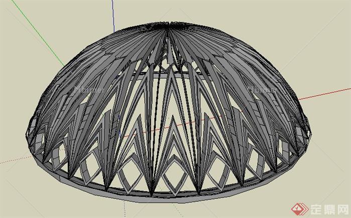 一个亭子的圆形拱顶设计tchup()模型