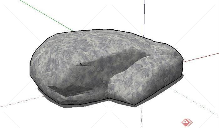 园林景观石头造型设计8sketchup(su)3d模型百度uiv石头到哪里学比较好图片