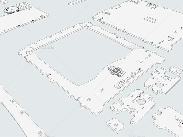 ulimaker lasercut文件格式的三维草图产品实物免