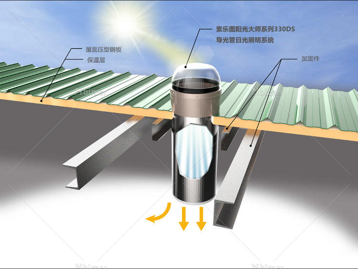 苏州高新区有轨电车检修车间（索乐图阳光大师系列-330DS导光管日光照明系统）