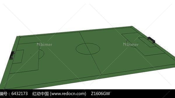 简约足球场模型