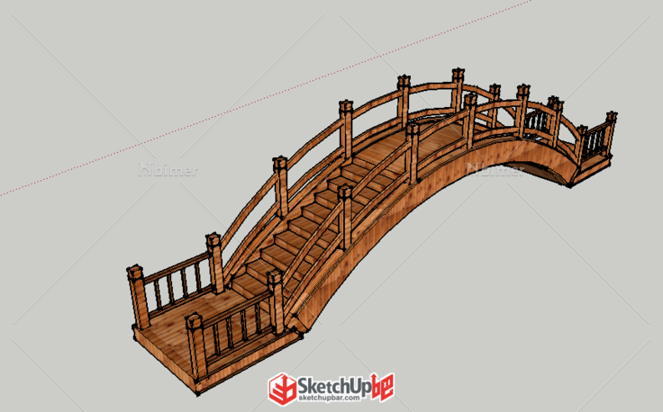 分享一个木拱桥的模型,勿喷