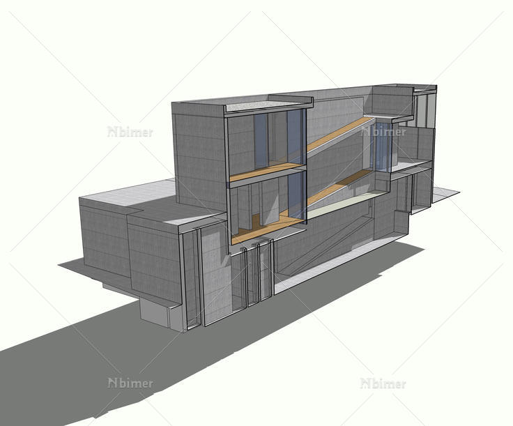 安藤忠雄—lee住宅sketchup模型