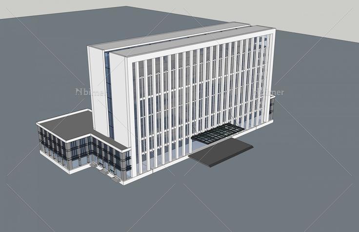 现代小高层办公楼(48393)su模型下载