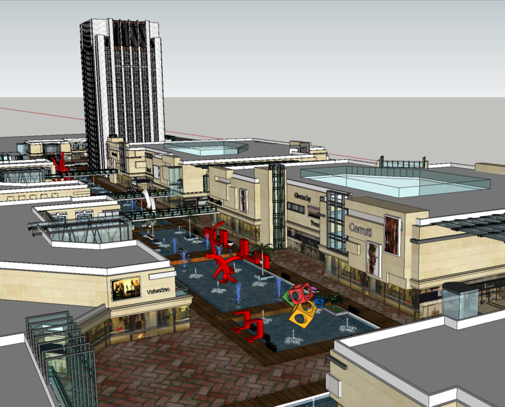 商业街和城市综合体SketchUp模型