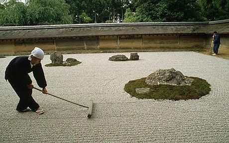 京都Ryoan-ji禅宗花园