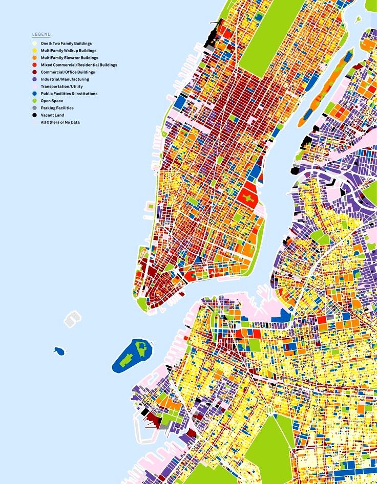 Land Use Map of part of New York City. #land