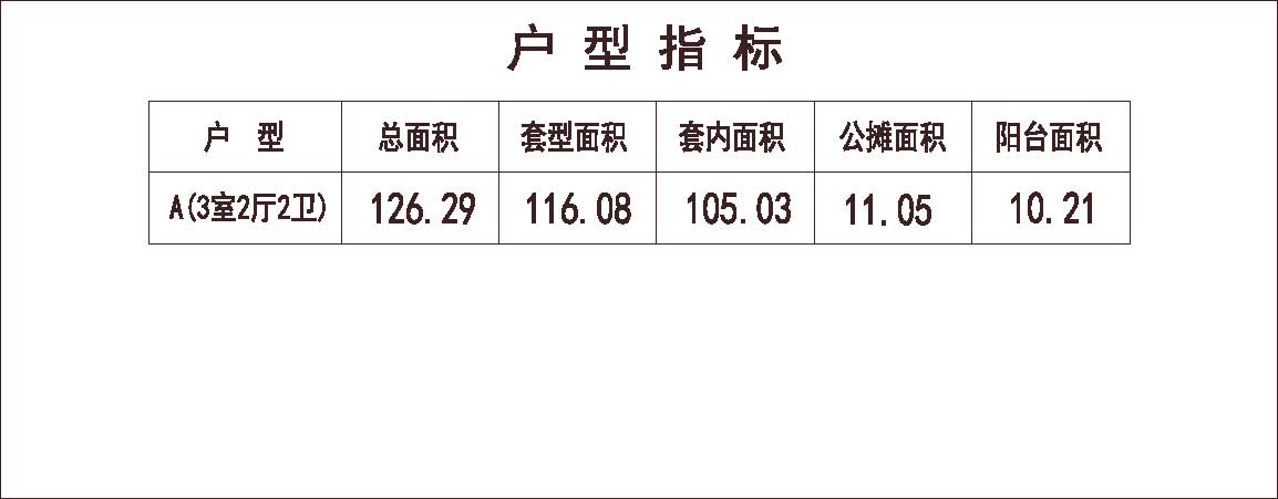 北方 1梯2户 6层 户型 