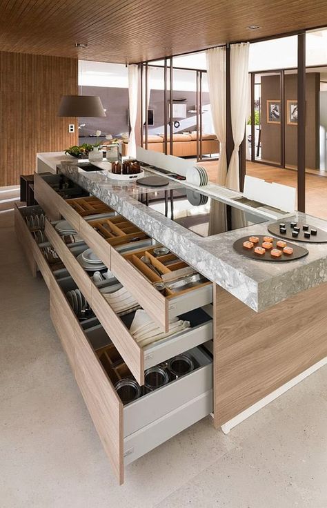 Love this contemporary kitchen and look at t
