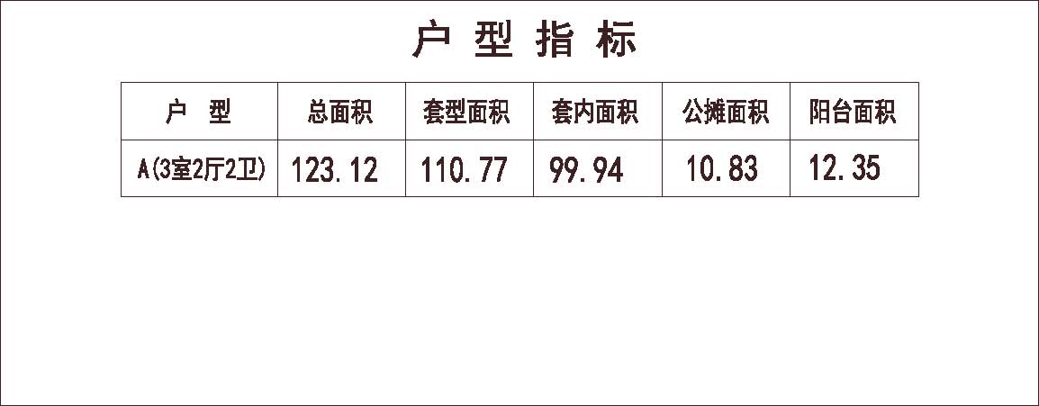  北方 1梯2户 6层 户型