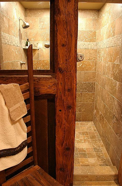 Rustic Master Bathroom - Found on Zillow Dig