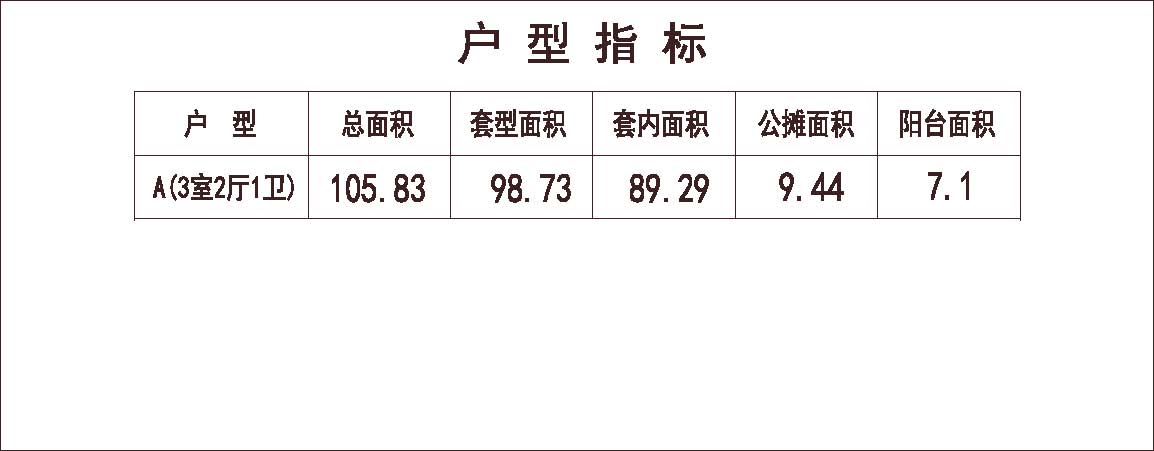  北方 1梯2户 6层 户型