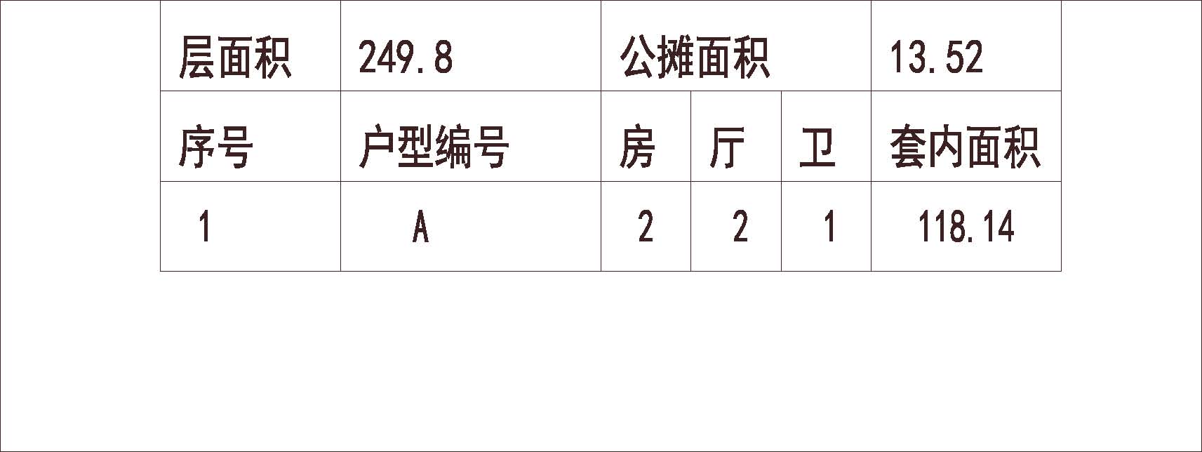  南方 1梯2户 6层 户型