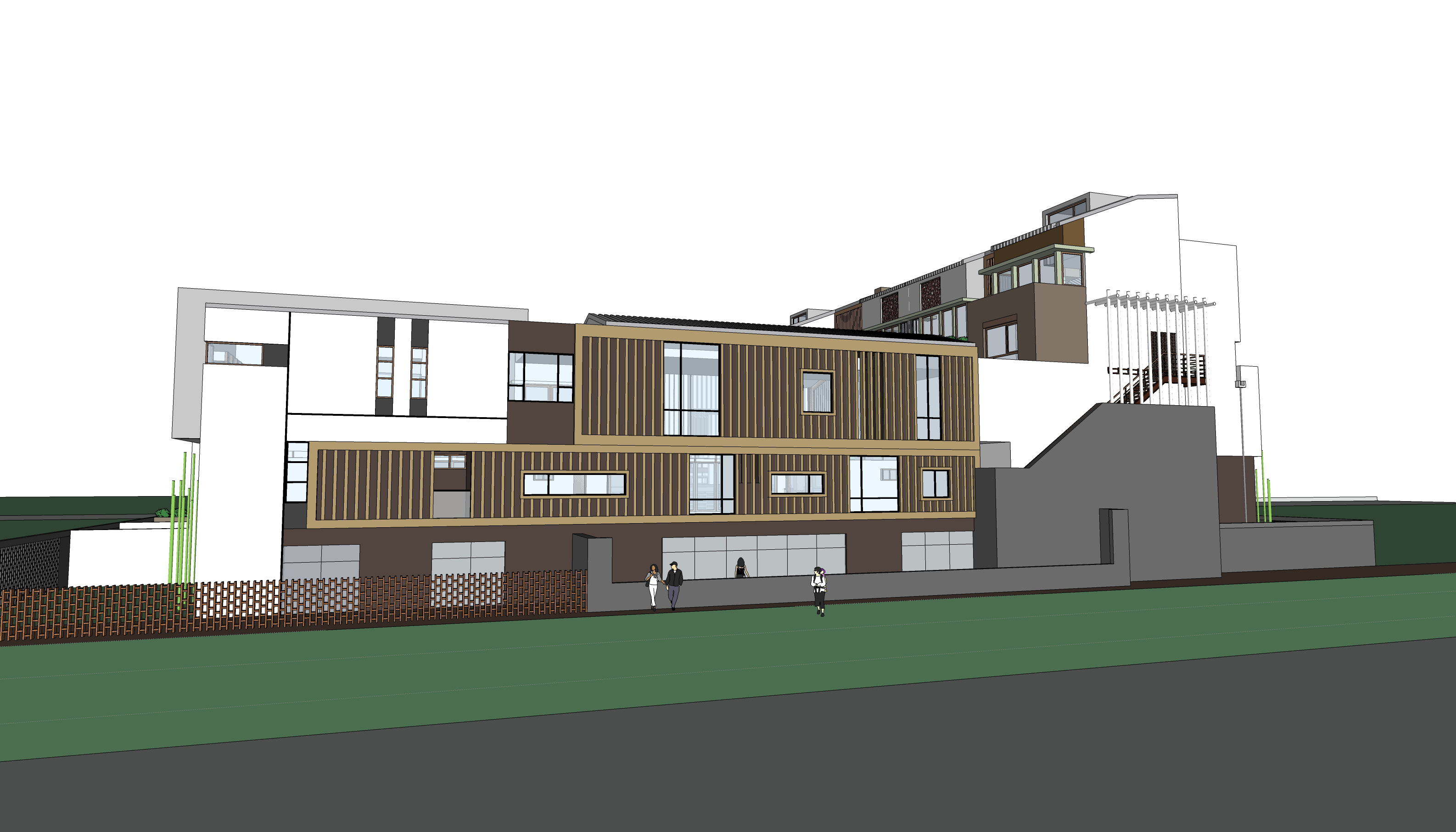 现代风格花园洋房住宅sketchup模型