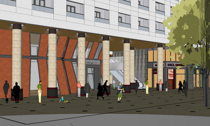 现代风格沿街商业建筑方案sketchup模型