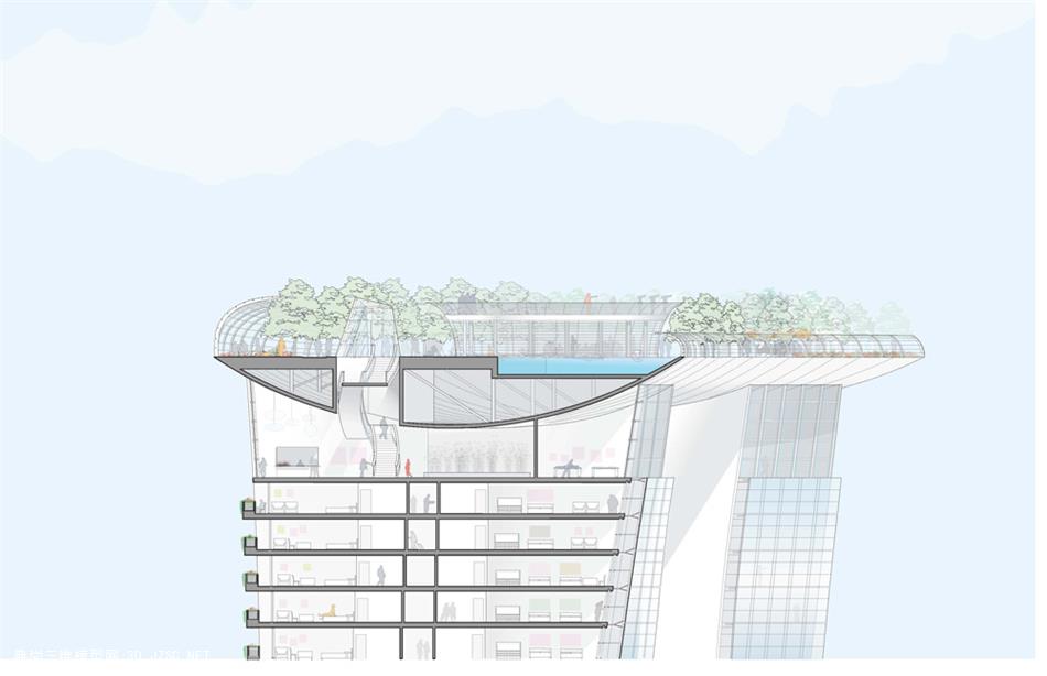 新加坡海湾金沙酒店方案su模型
